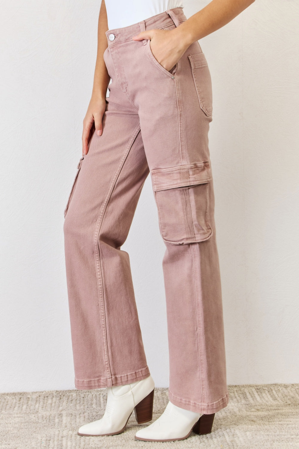 Women's Cargo Wide Leg Jeans