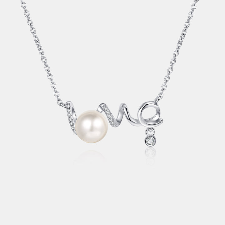 Women's Elegant Natural Pearl Moissanite Necklace