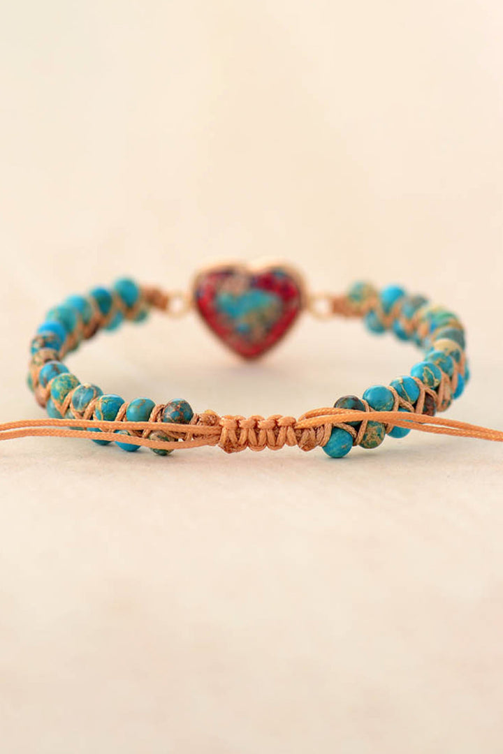 Women's Heartfelt Natural Stone Bracelet