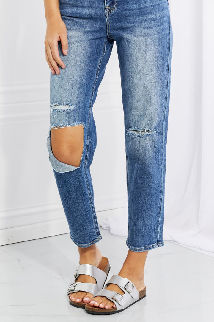 Women's High Rise Relaxed Jeans (Full Size)