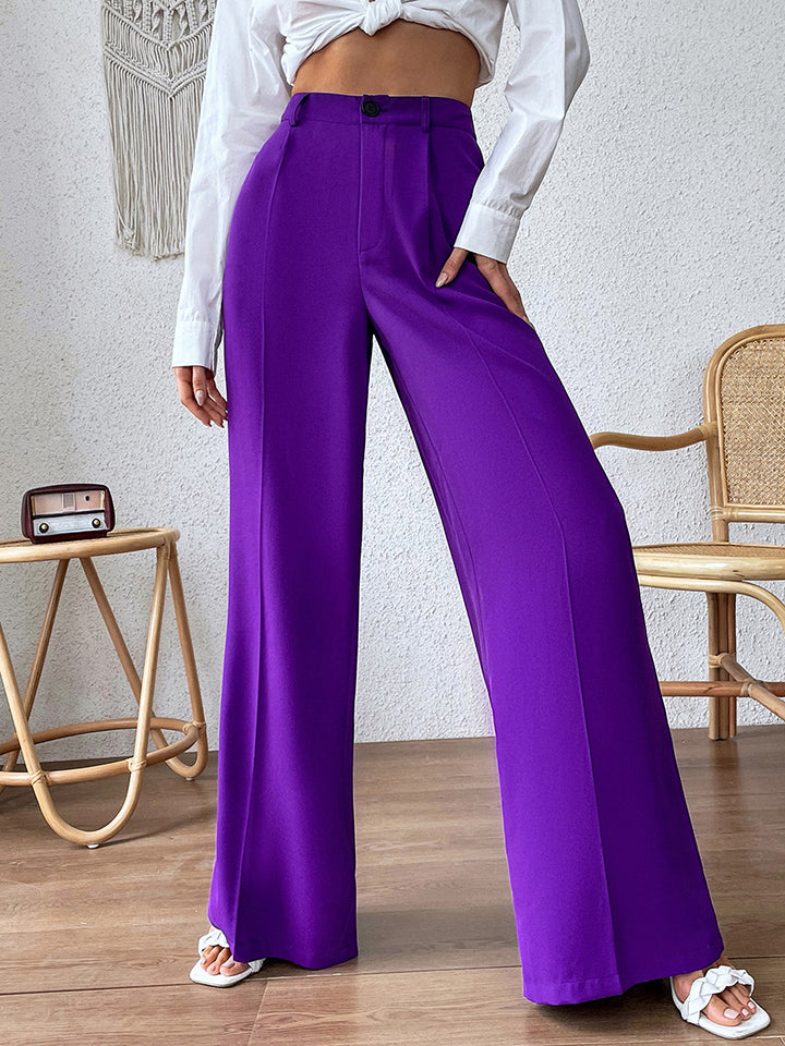 Women's Elegant High-Rise Flared Trousers