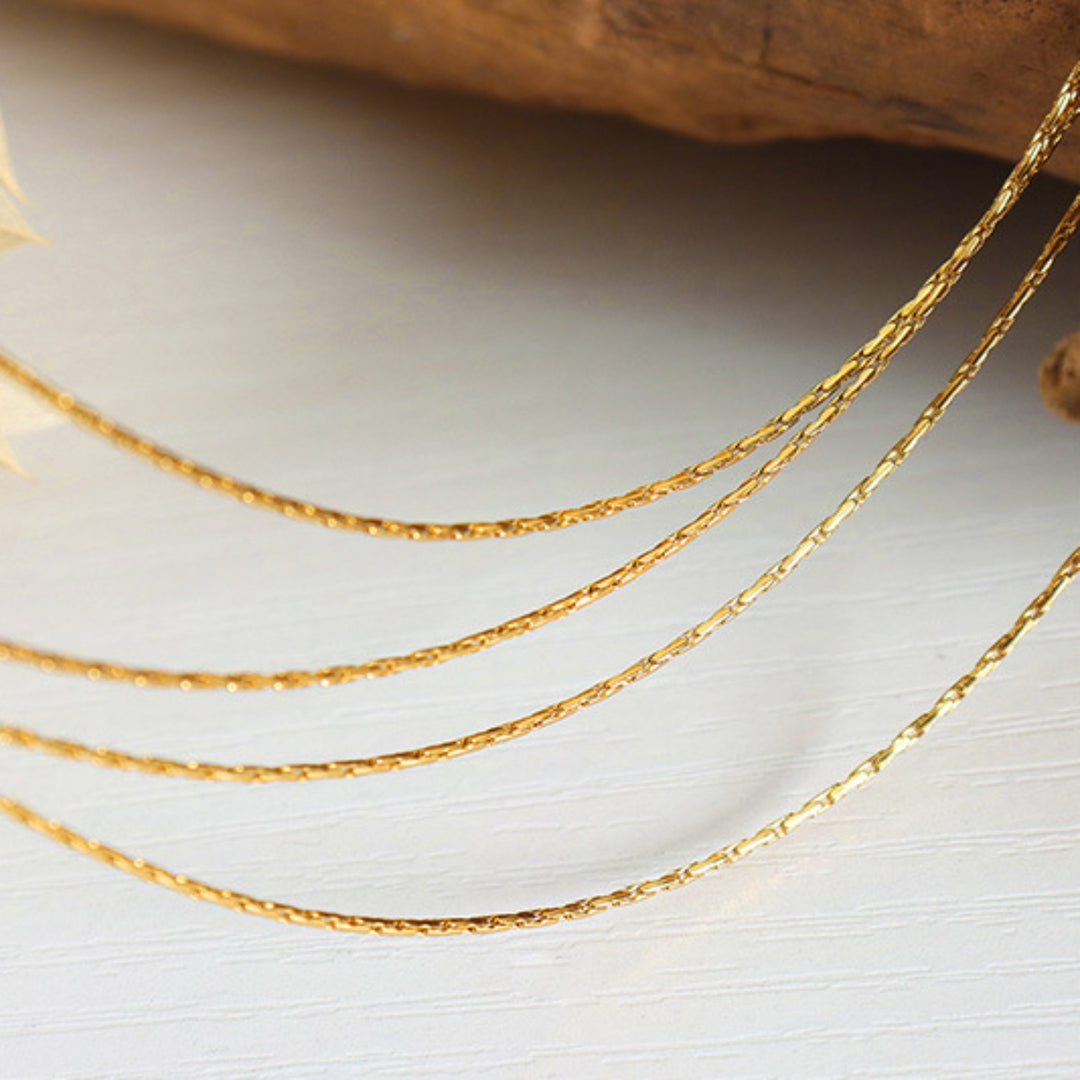 Women's Elegant Layered 18K Gold-Plated Necklace