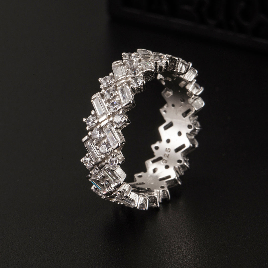 Women's Inlaid Zircon Sterling Silver Rings