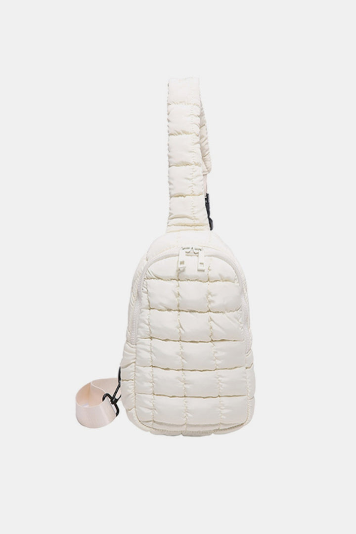 Quilted Nylon Crossbody  Bag