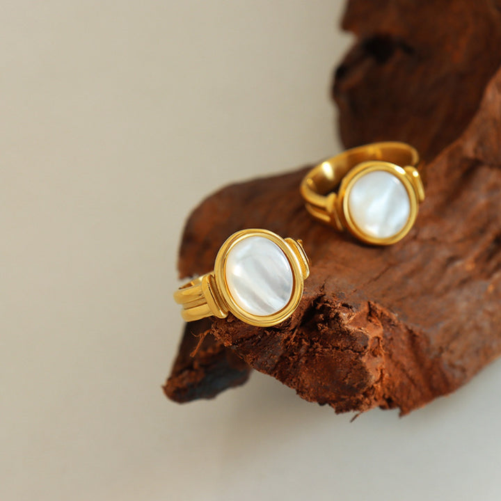 Women's White Sea Shell Rings