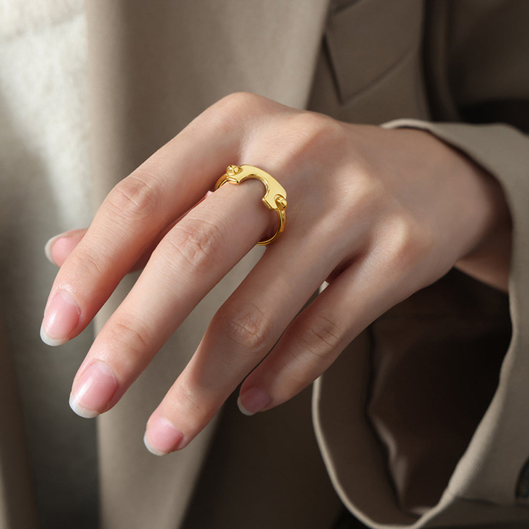 Women's Irregular Open Rings in 18K Gold Plating