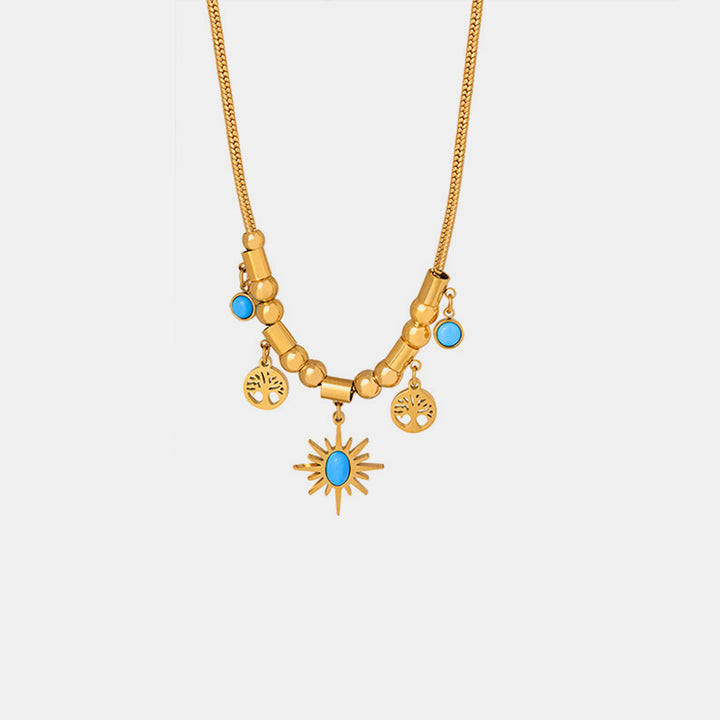 Women's Elegant Gold-Plated Charm Necklace