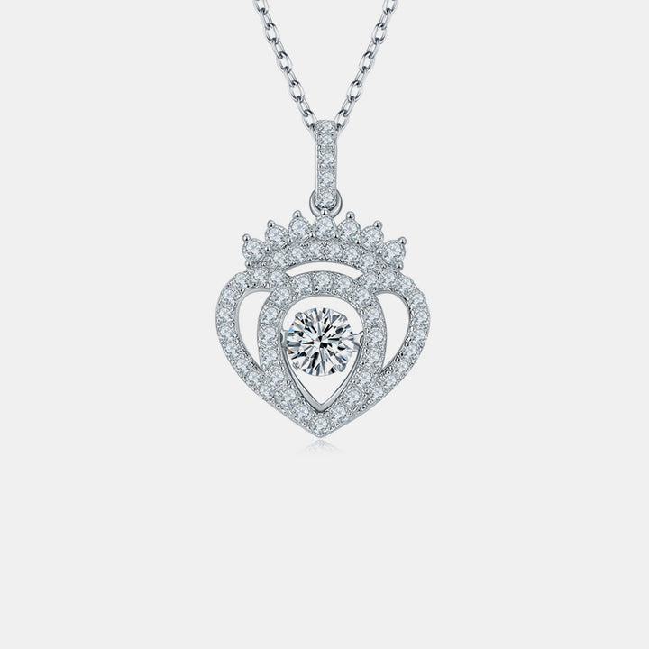 Women's Sparkling Moissanite Sterling Silver Necklace