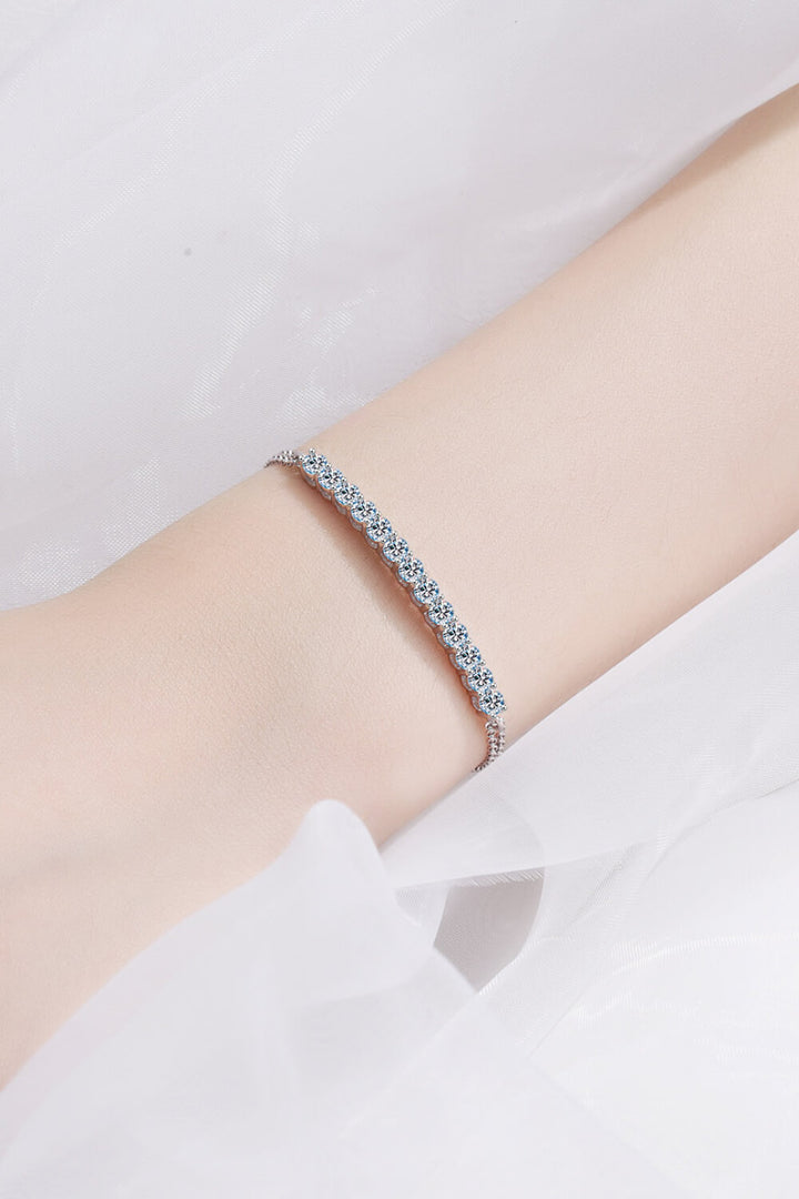 Women's Sterling Silver Moissanite Bracelet