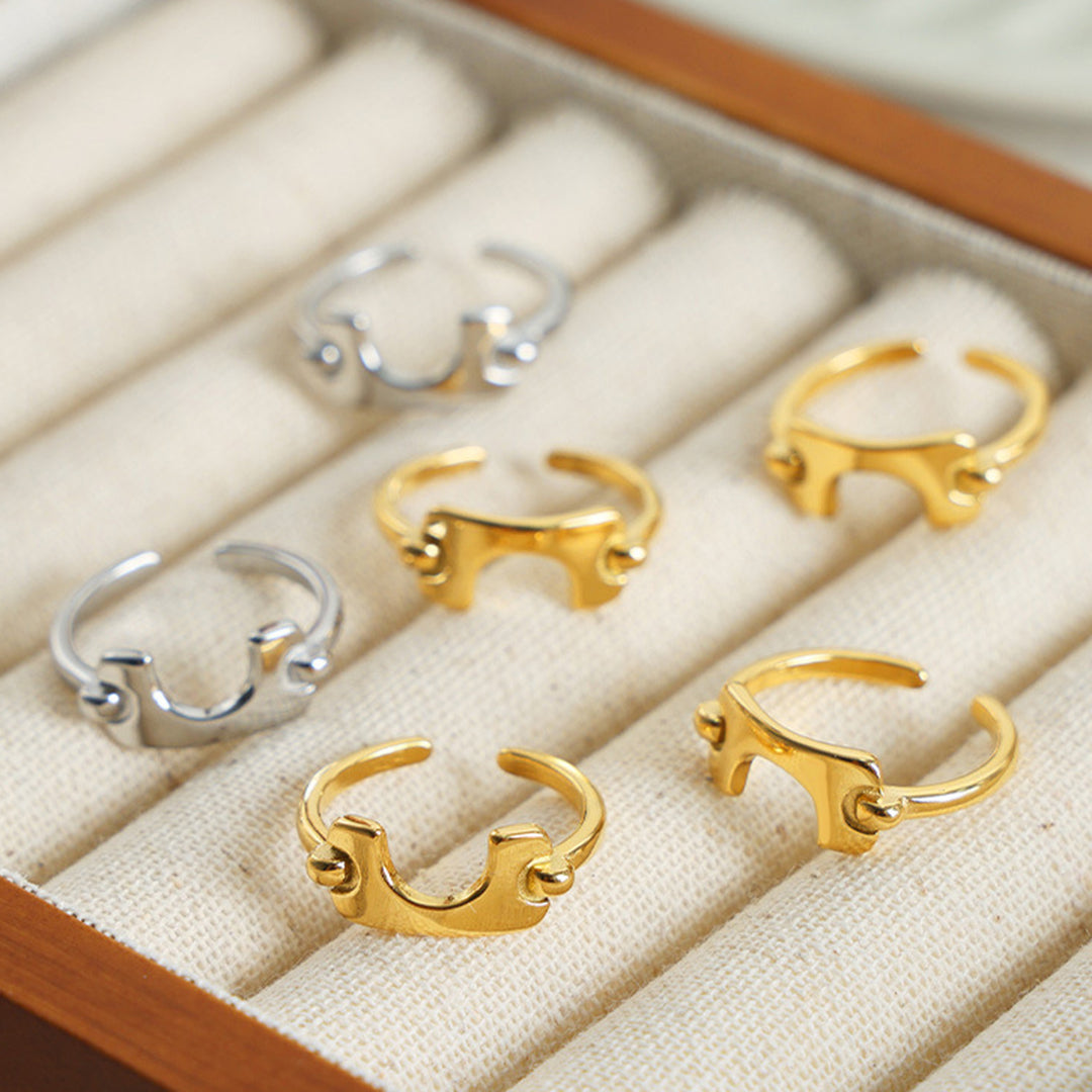 Women's Irregular Open Rings in 18K Gold Plating