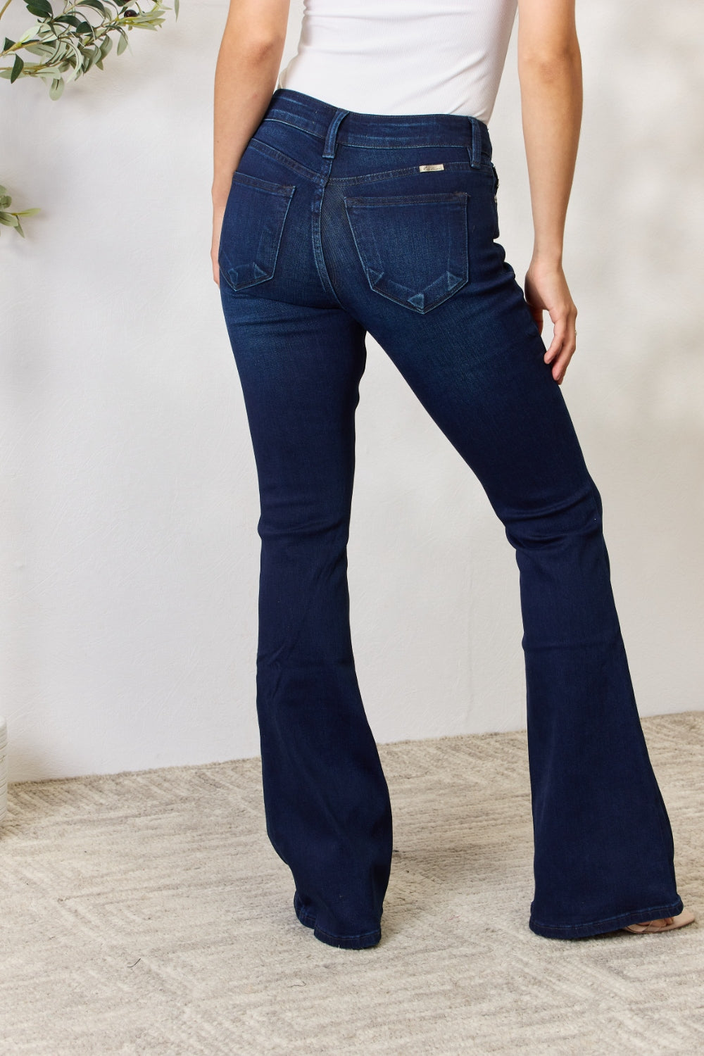 Women's Flare Jeans with Full Size Mid Rise