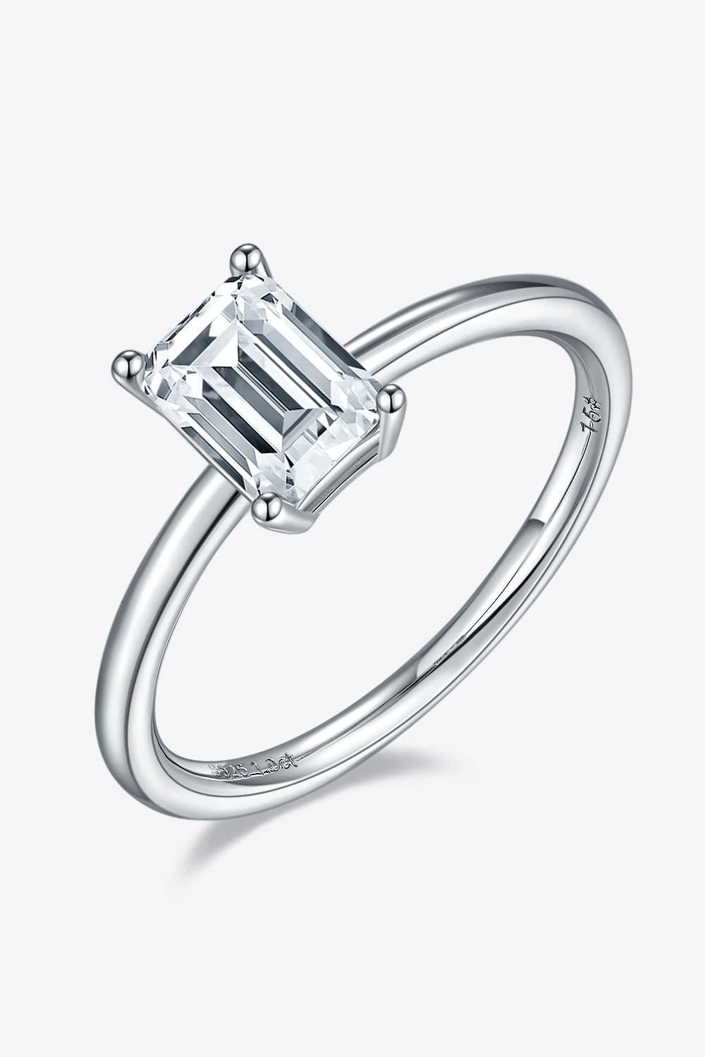 Women's Solitaire Rings with 1 Carat Moissanite in Sterling Silver