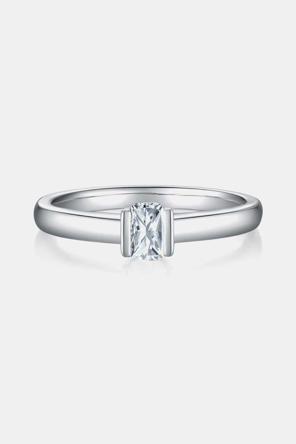 Women's Moissanite Sterling Silver Solitaire Rings