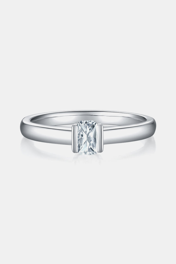 Women's Moissanite Sterling Silver Solitaire Rings