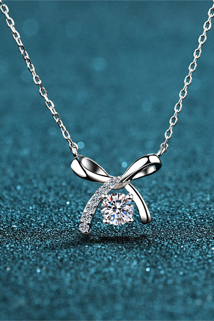 Women's Sparkling Moissanite Sterling Silver Necklace