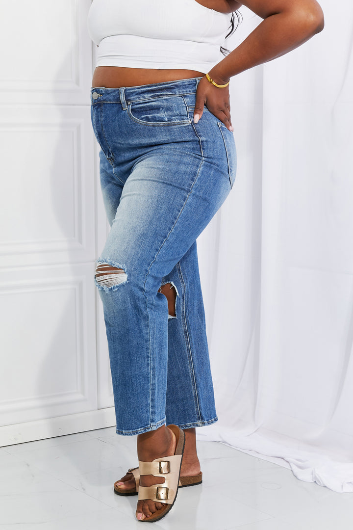 Women's High Rise Relaxed Jeans (Full Size)