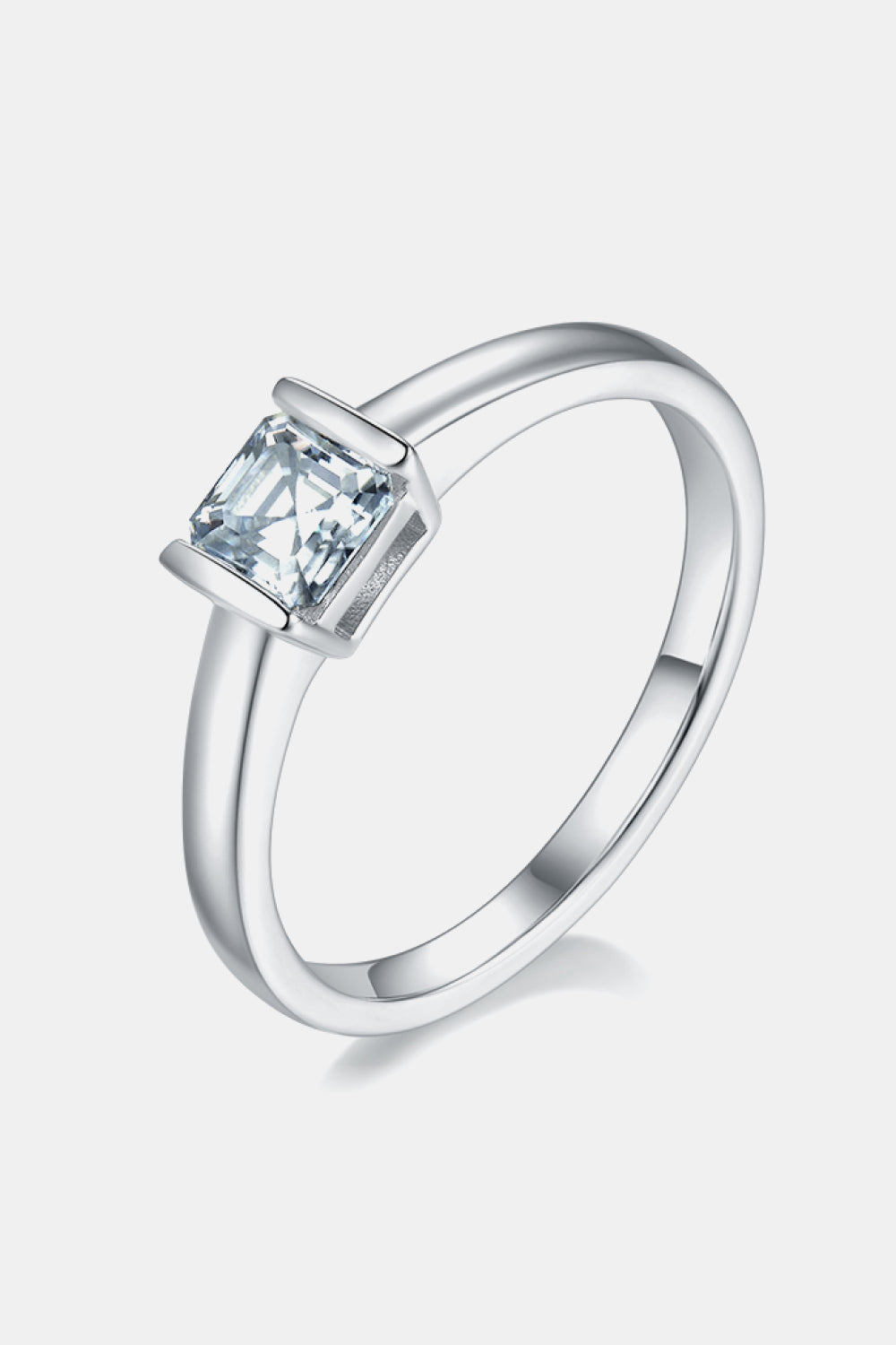 Women's Moissanite Sterling Silver Solitaire Rings