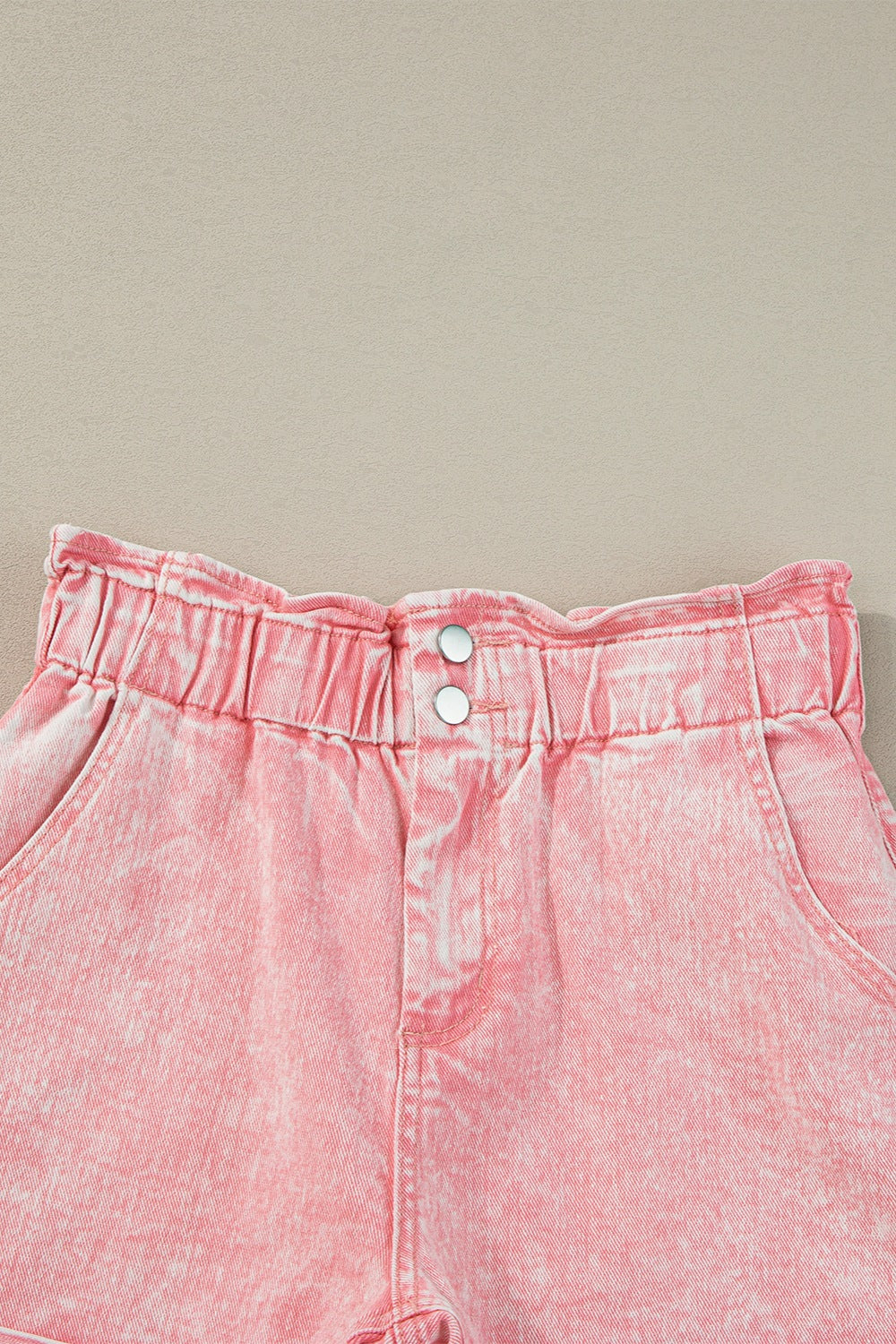 Women's Denim Paperbag Waist Shorts