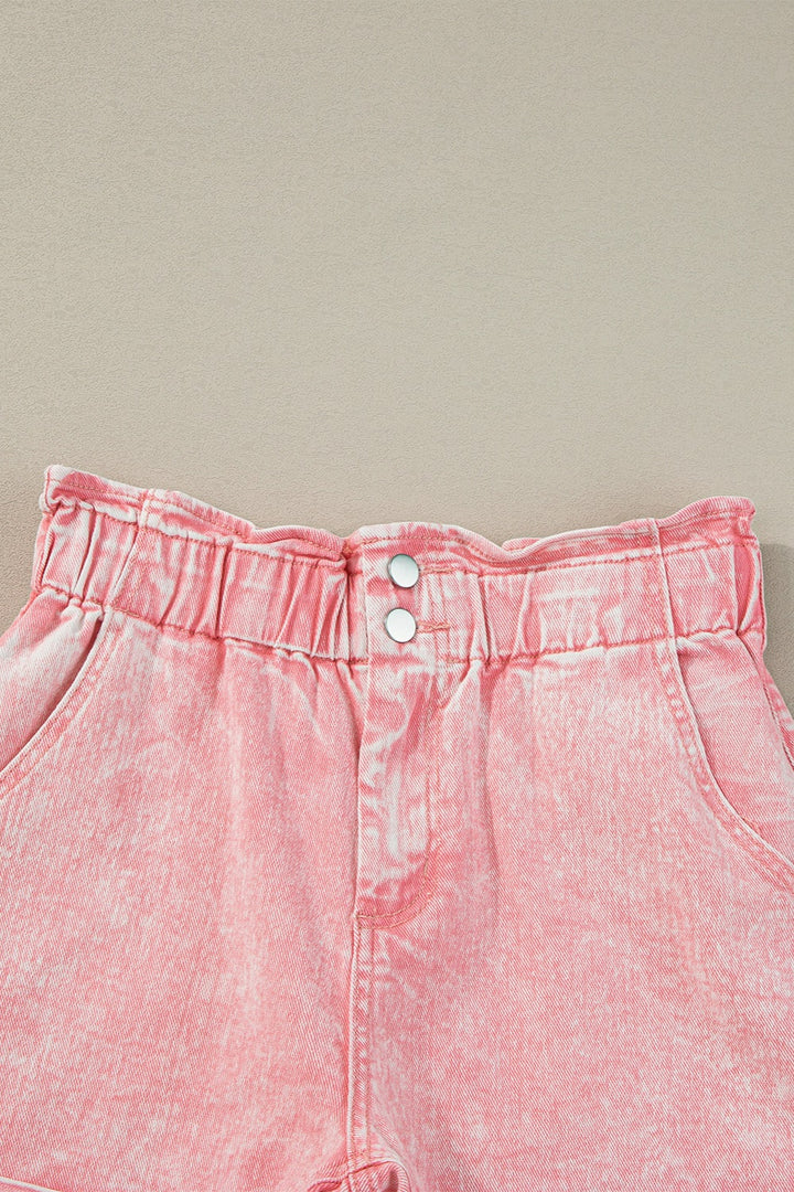 Women's Denim Paperbag Waist Shorts