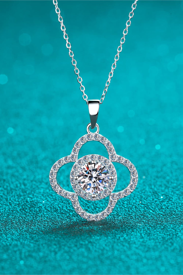 Women's Sparkling 1 Carat Moissanite Sterling Silver Necklace