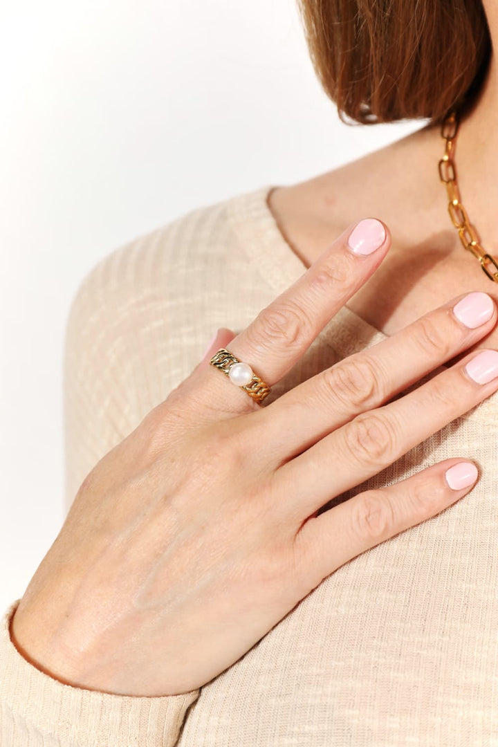 Women's Pearl Open Rings