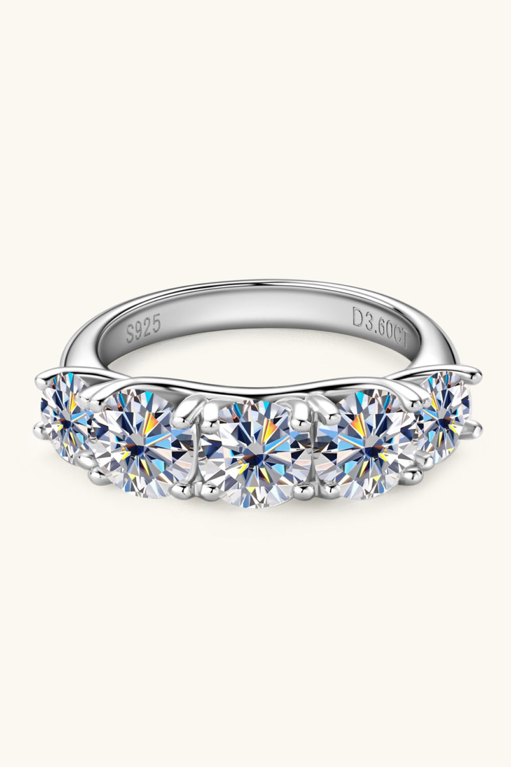 Women's Moissanite Half-Eternity Rings