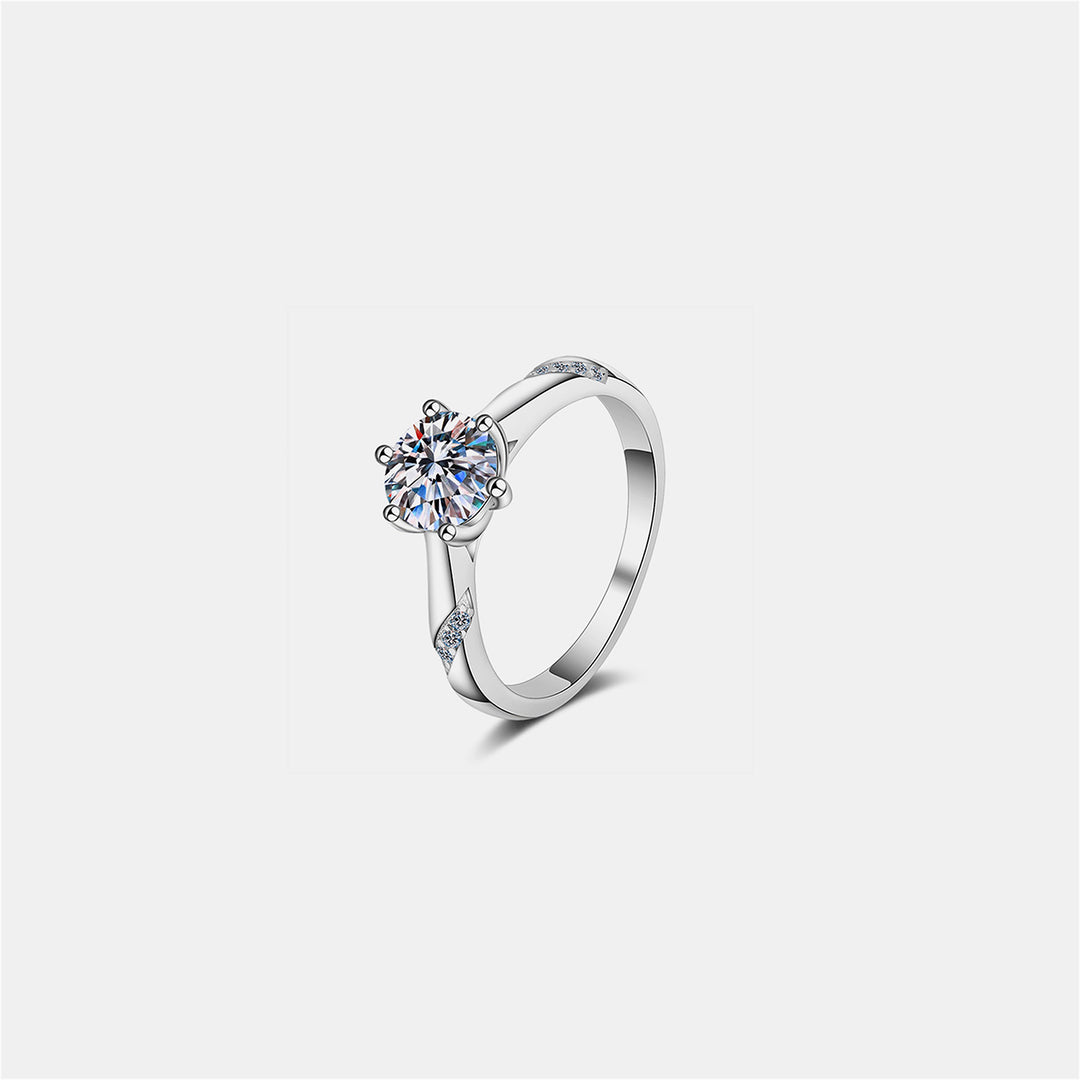 Women's 1 Carat Moissanite Sterling Silver Rings