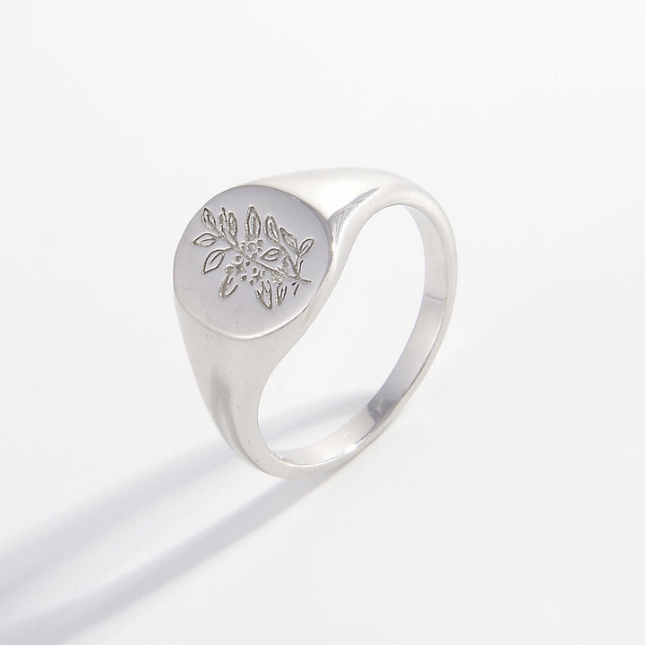 Women's Sterling Silver Signet Rings