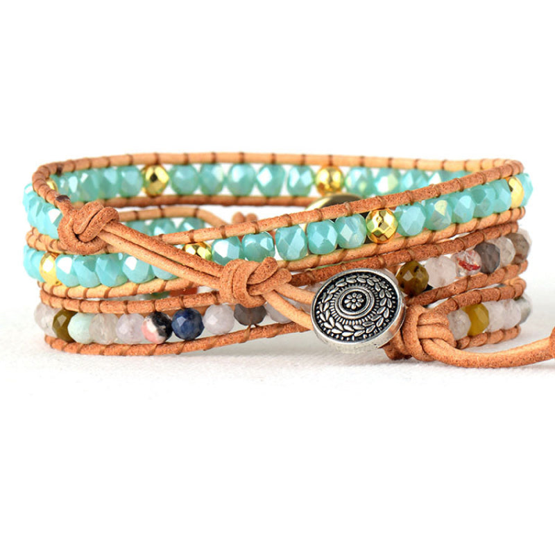 Women's Opal Beaded Layered Bracelet