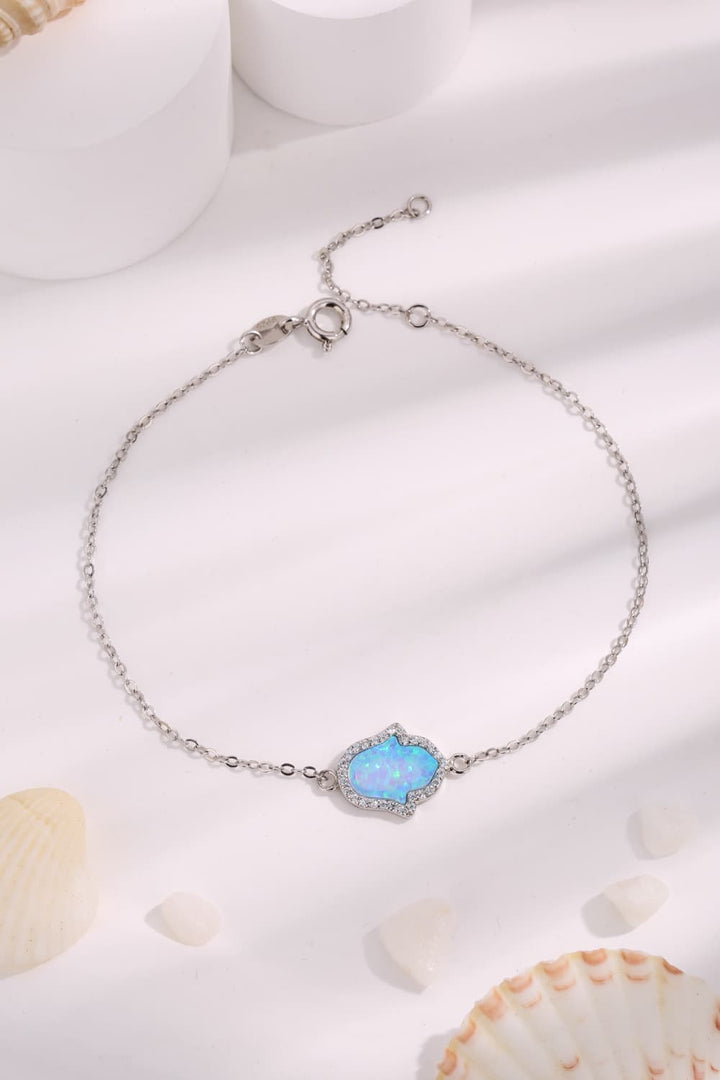 Women's Opal Sterling Silver Bracelet