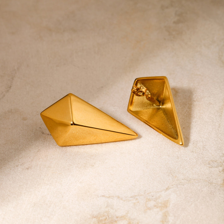 Women's Geometric Stainless Steel 18K Gold-Plated Earrings