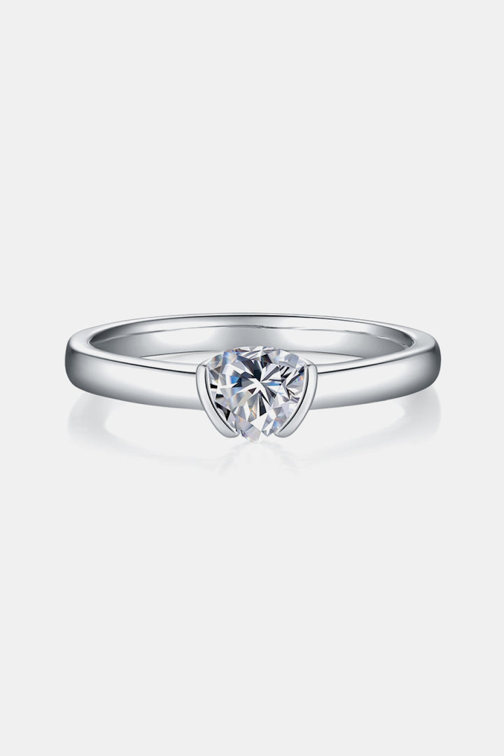 Women's Moissanite Sterling Silver Solitaire Rings