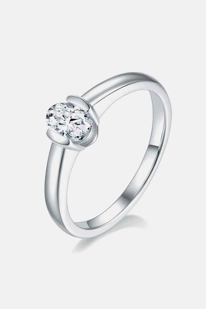 Women's Moissanite Sterling Silver Solitaire Rings