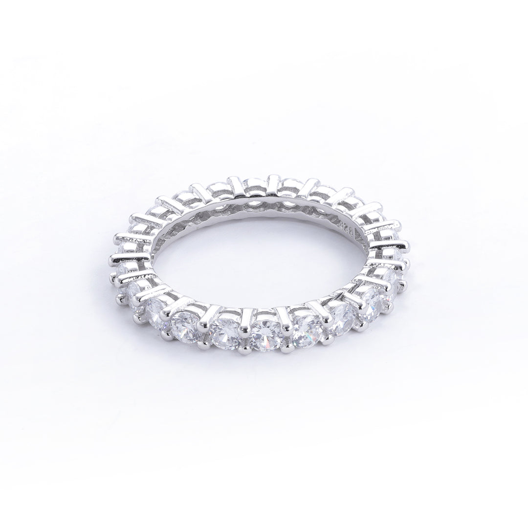 Women's Zircon Sterling Silver Rings Set