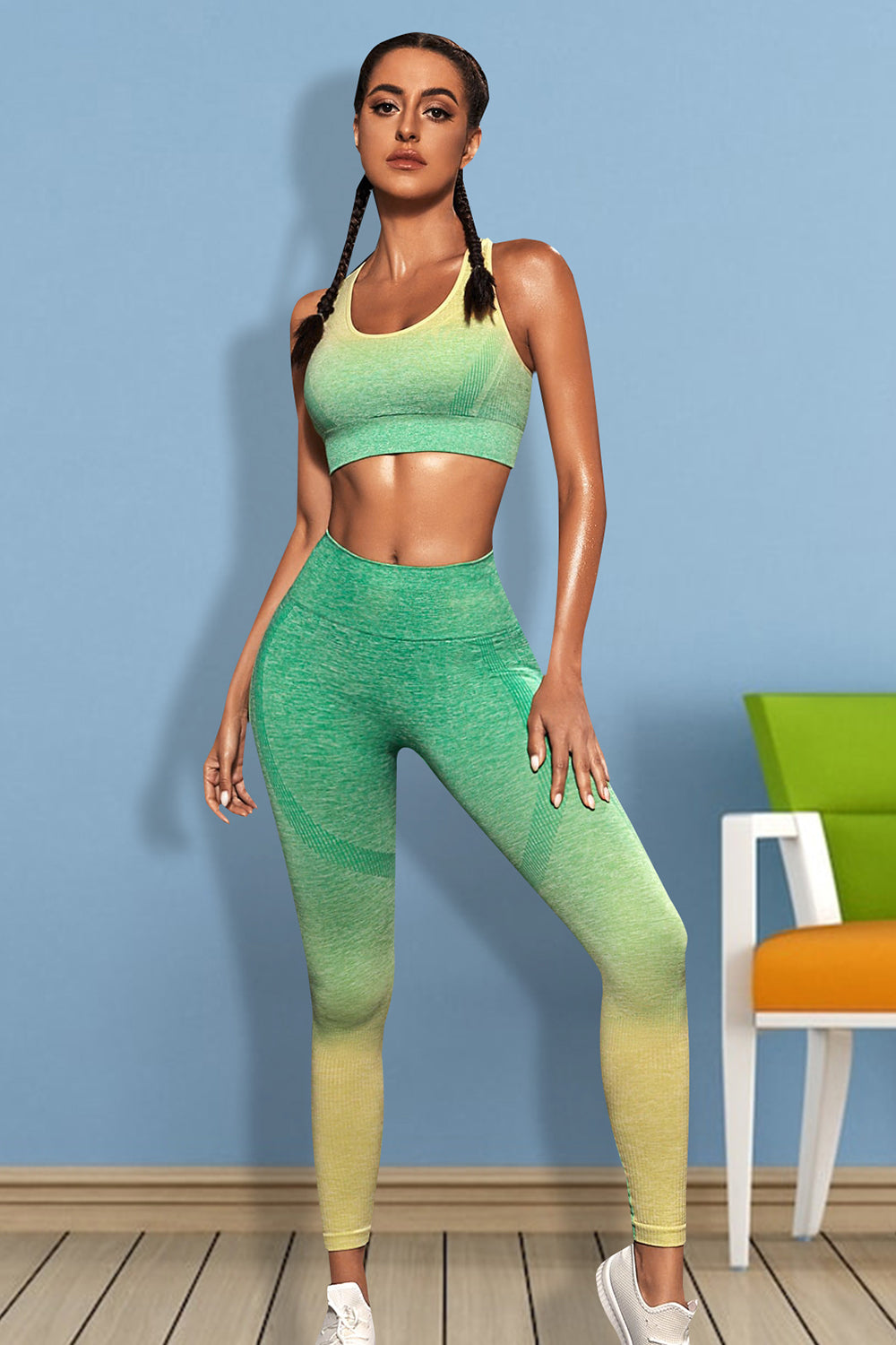 Women's Gradient Leggings and Tank Set"?