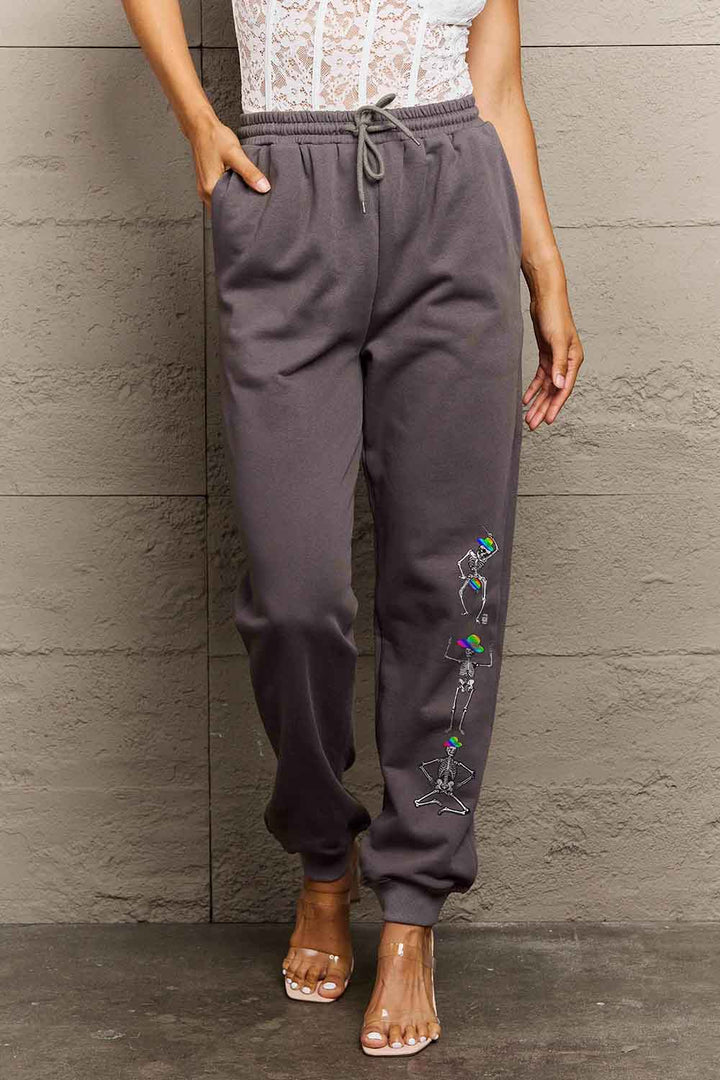 Women's Skeleton Print Sweatpants