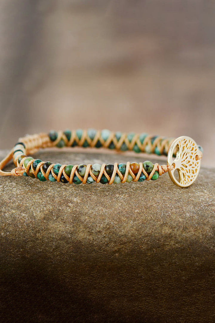 Women's Tree of Life Beaded Copper Bracelet