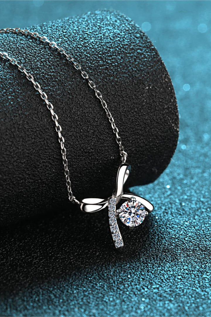 Women's Sparkling Moissanite Sterling Silver Necklace