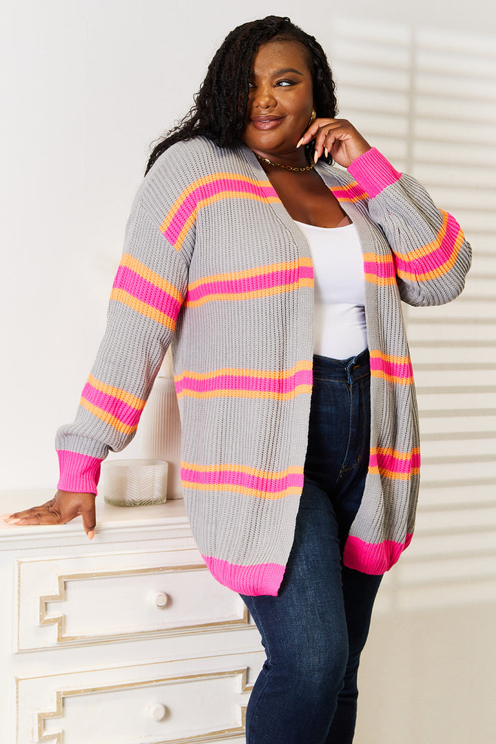 Women's Cozy Knit Sweater with Ribbed Long Sleeves