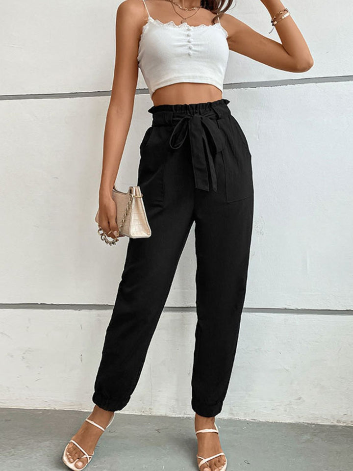 Women's Tie Front Long Pants