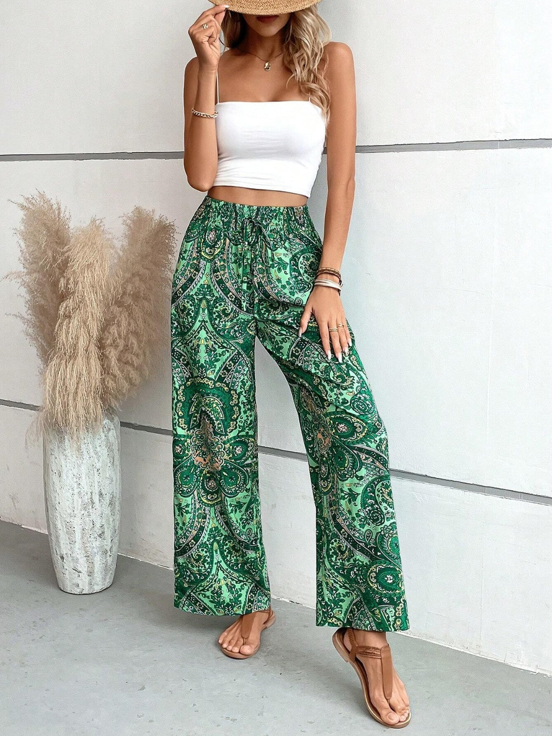 Women's Floral Print Palazzo Pants