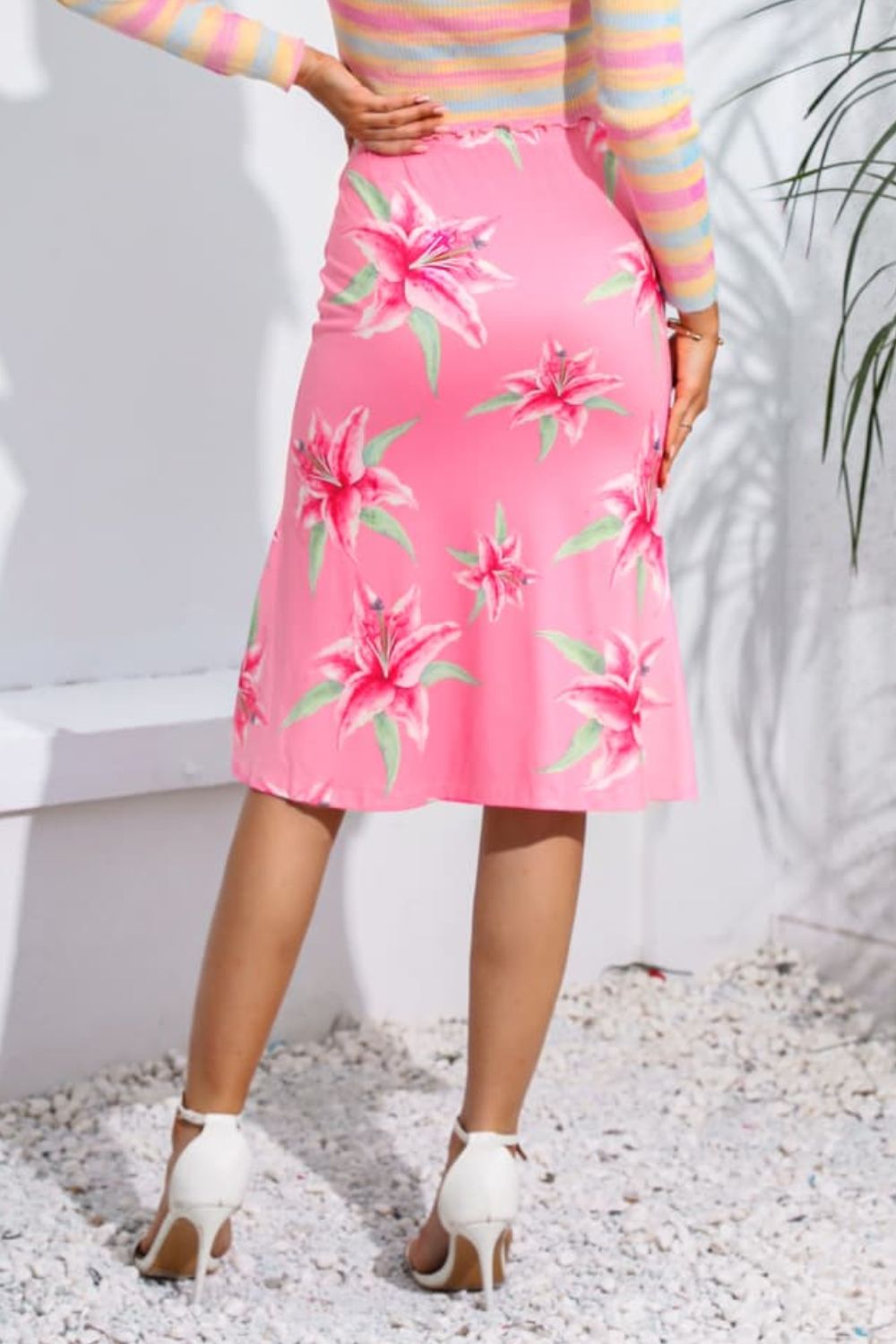 Women's Floral Print Knee Length Skirt