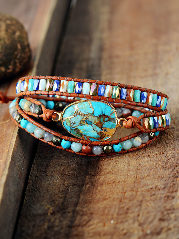 Women's Triple-Layer Stone Bracelet