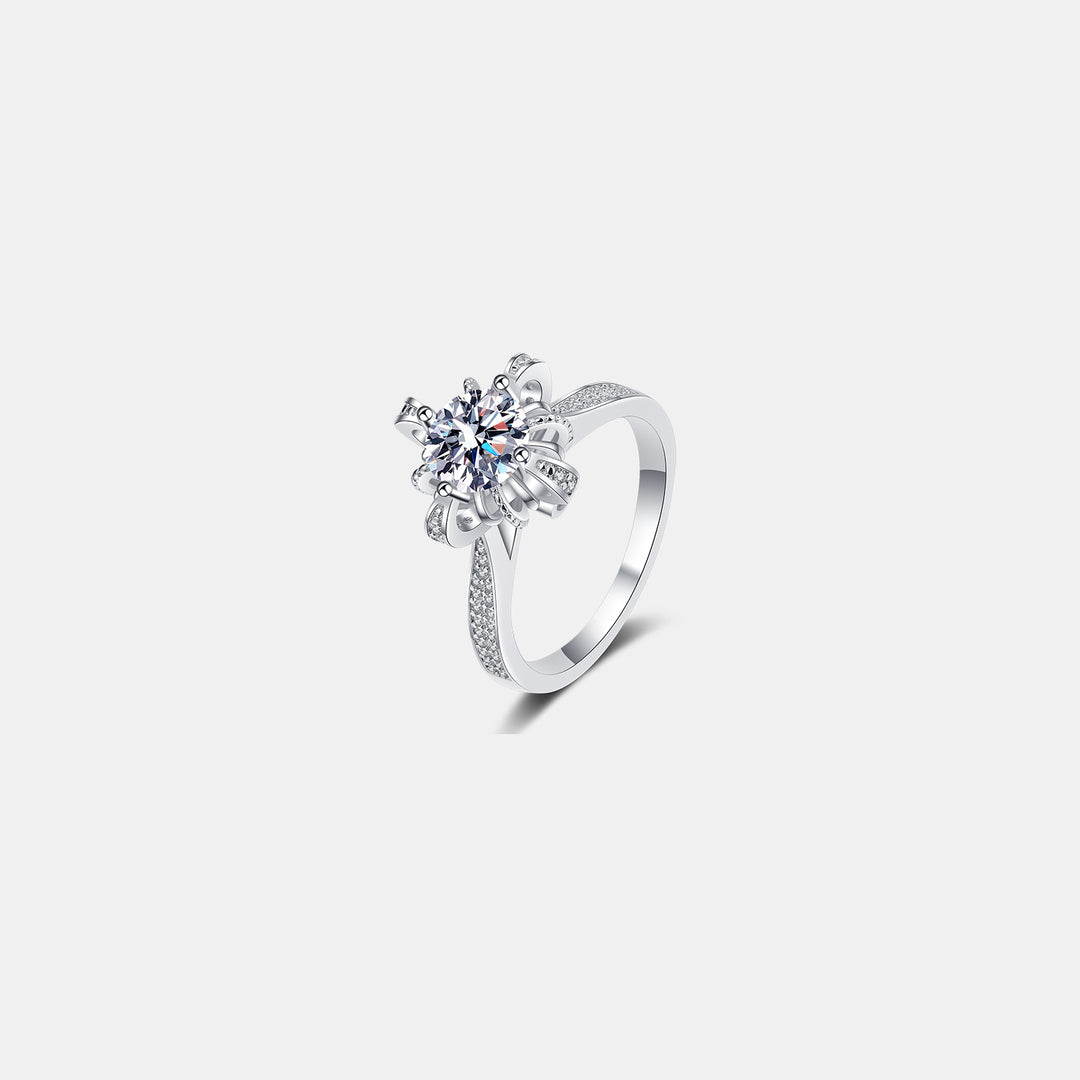 Women's Sterling Silver 1 Carat Moissanite Ring