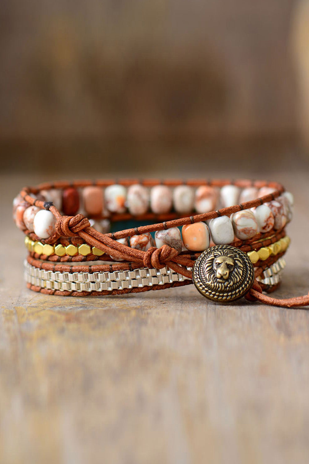 Women's Natural Stone Copper Bracelet