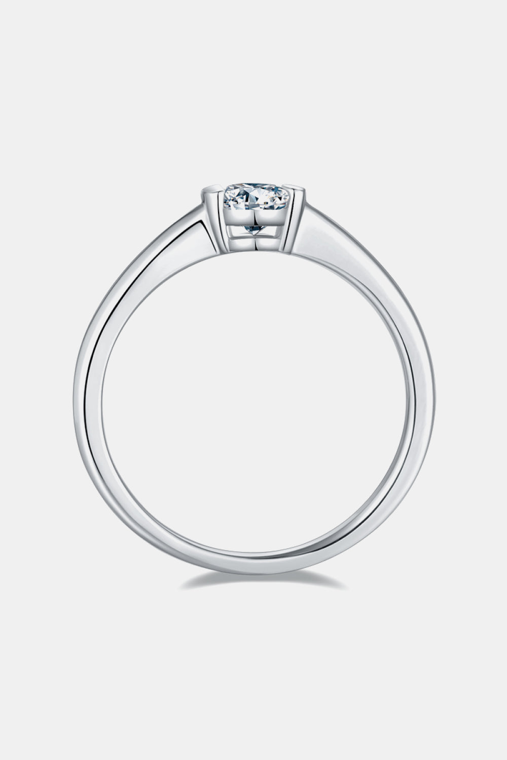 Women's Moissanite Sterling Silver Solitaire Rings