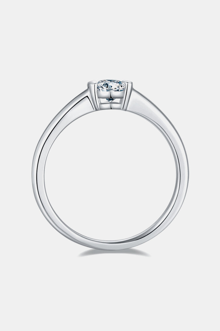 Women's Moissanite Sterling Silver Solitaire Rings