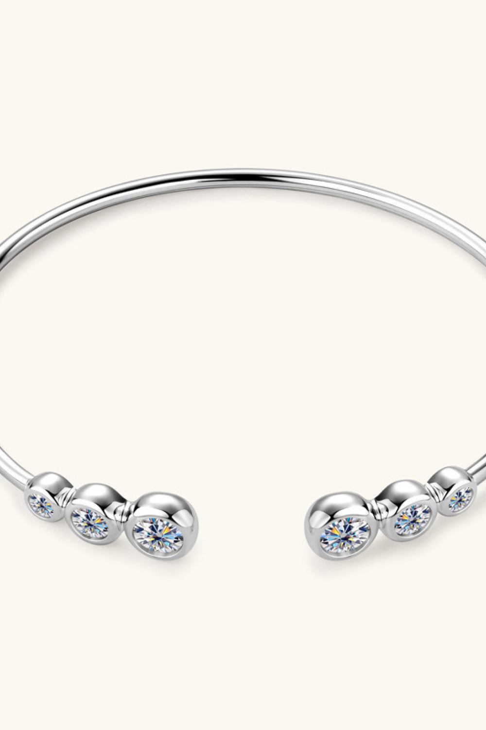 Women's Sparkling 1.8 Carat Moissanite Sterling Silver Bracelet