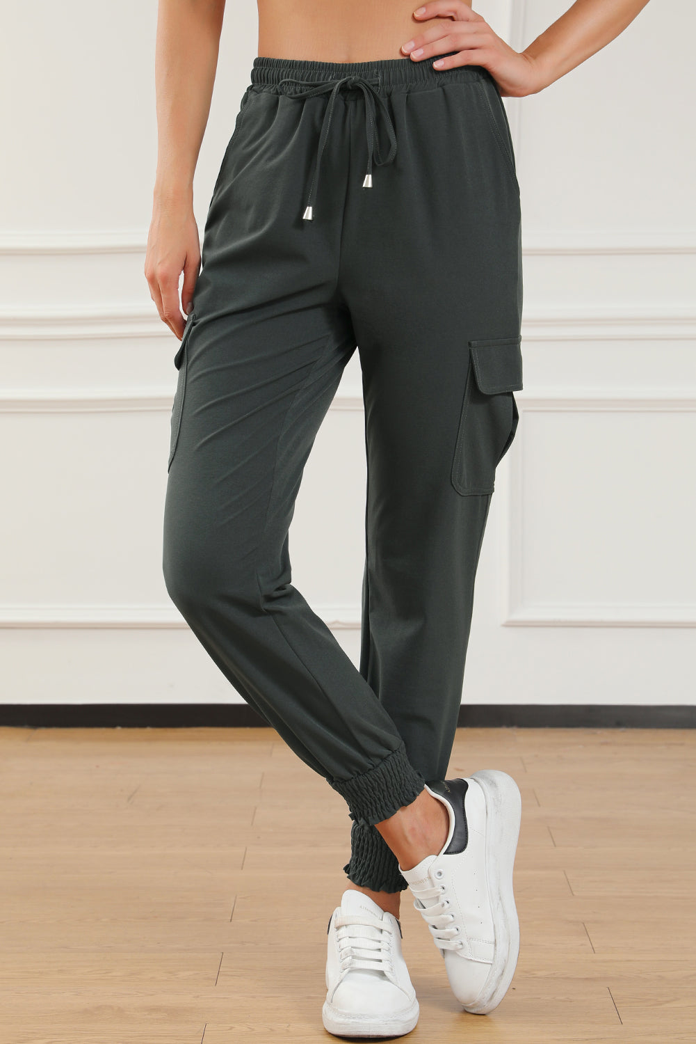 Women's Cozy Comfort Pants with Drawstring Waist and Pockets