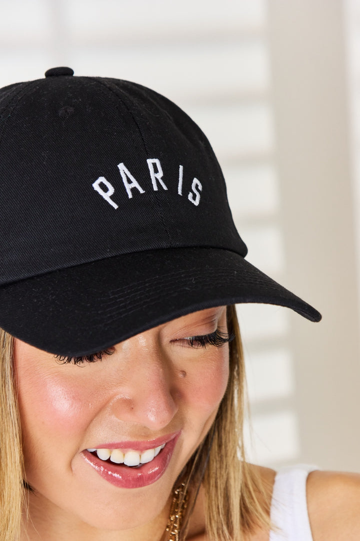 Zenana PARIS Embroidered Baseball Cap